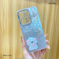 Ốp Reno 13 5G vân sóng bạc sticker nổi