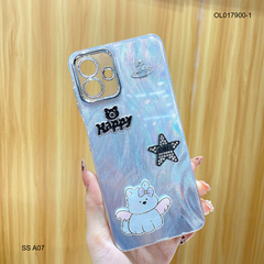 Ốp Samsung A07 vân sóng bạc sticker nổi