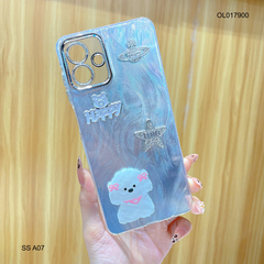 Ốp Samsung A07 vân sóng bạc sticker nổi