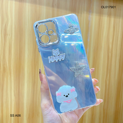 Ốp SS A06 vân sóng bạc sticker nổi