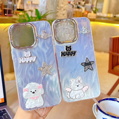 Ốp IP 11 6.1 vân sóng bạc sticker nổi