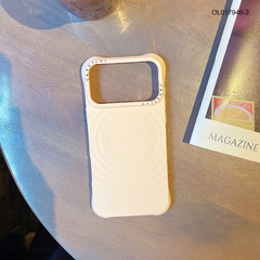 ** Ốp IP 17 Pro Max silicon vân sóng tròn magsafe