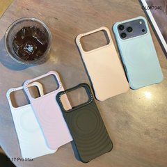 ** Ốp IP 17 Pro Max silicon vân sóng tròn magsafe