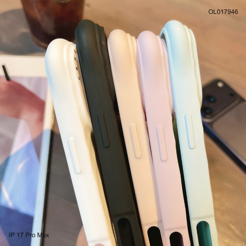 ** Ốp IP 17 Pro Max silicon vân sóng tròn magsafe