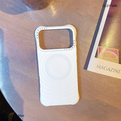 ** Ốp IP 17 Pro Max silicon vân sóng tròn magsafe