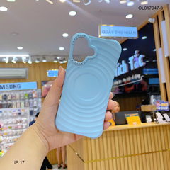 ** Ốp IP 17 silicon vân sóng tròn magsafe