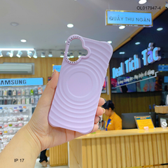 ** Ốp IP 17 silicon vân sóng tròn magsafe