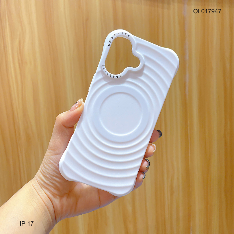 ** Ốp IP 17 silicon vân sóng tròn magsafe