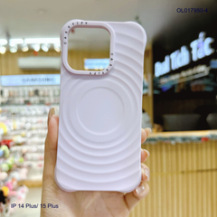 ** Ốp IP 14 Plus/15 Plus silicon vân sóng tròn magsafe