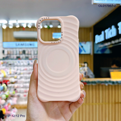 ** Ốp IP 12/12 Pro silicon vân sóng tròn magsafe