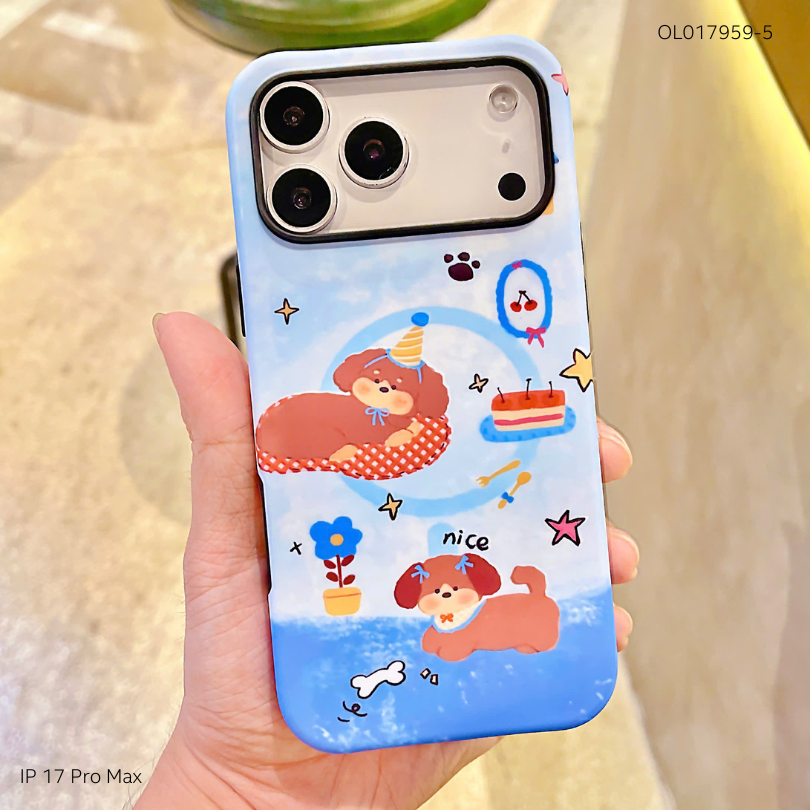 Ốp IP 17 Pro Max 2 lớp in hình