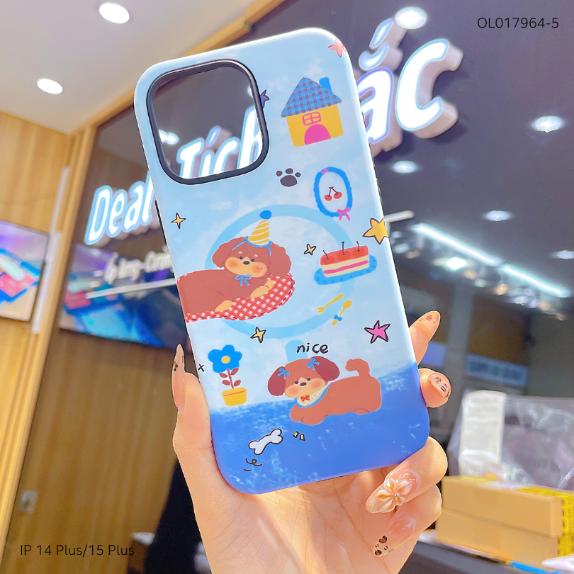 Ốp IP 14 Plus/15 Plus 2 lớp in hình