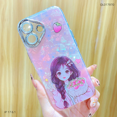 Ốp IP 17 lưng thạch anh cam nhũ in hình