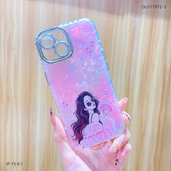 Ốp IP 15 6.1 lưng thạch anh cam nhũ in hình