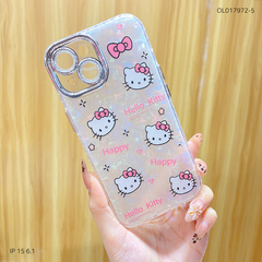 Ốp IP 15 6.1 lưng thạch anh cam nhũ in hình