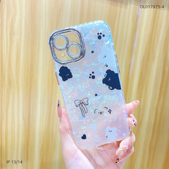 Ốp IP 13/14 lưng thạch anh cam nhũ in hình