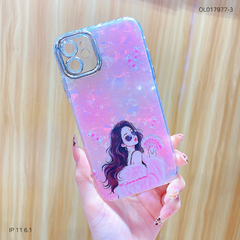 Ốp IP 11 6.1 lưng thạch anh cam nhũ in hình