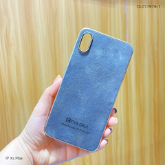 Ốp IP Xs Max vân giả da Puloka viền xi dẻo