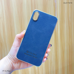Ốp IP Xs Max vân giả da Puloka viền xi dẻo