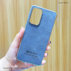 Ốp Xiaomi Redmi Note 11/Note 11s vân giả da Puloka viền xi dẻo