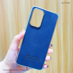 Ốp Xiaomi Redmi Note 11/Note 11s vân giả da Puloka viền xi dẻo