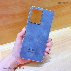 Ốp Xiaomi Redmi Note 12 4G vân giả da Puloka viền xi dẻo