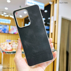 Ốp Reno 13F vân giả da Puloka viền xi dẻo
