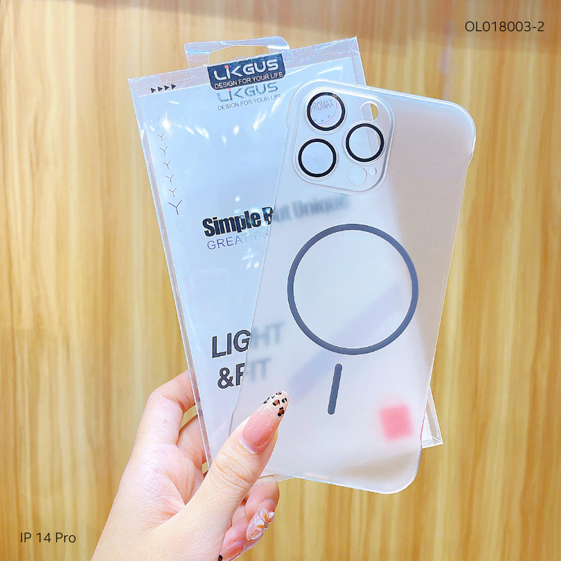 Ốp IP 14 Pro Likgus nhám magsafe hở viền