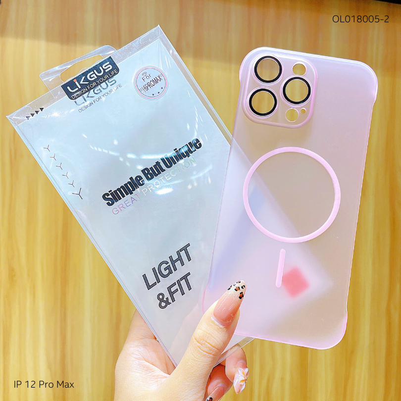 Ốp IP 12 Pro Max Likgus nhám magsafe hở viền