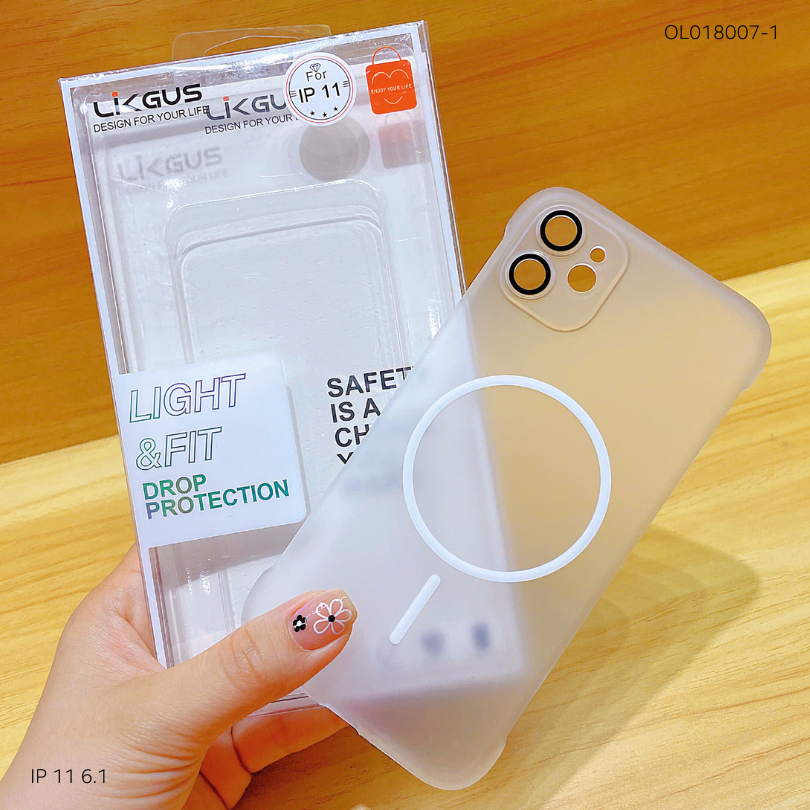 Ốp IP 11 6.1 Likgus nhám magsafe hở viền