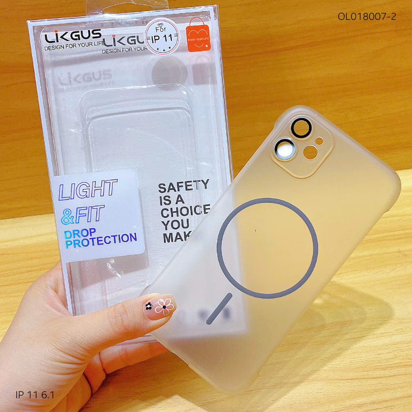 Ốp IP 11 6.1 Likgus nhám magsafe hở viền