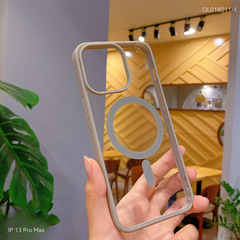 Ốp IP 13 Pro Max lưng cứng magsafe viền màu