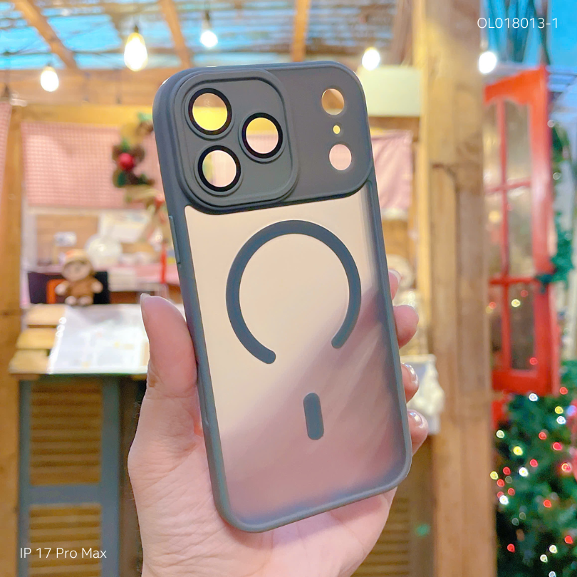** Ốp IP 17 Pro Max Likgus nhám magsafe bảo vệ cam viền màu