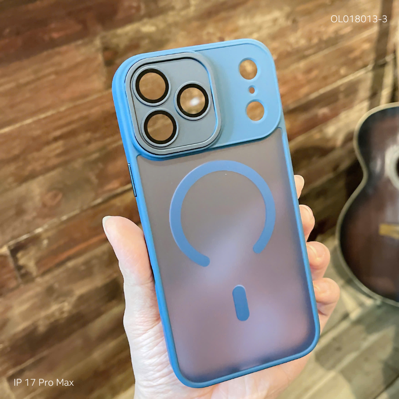 ** Ốp IP 17 Pro Max Likgus nhám magsafe bảo vệ cam viền màu