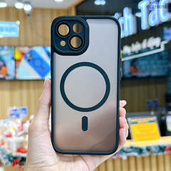 ** Ốp IP 15 Plus Likgus nhám magsafe bảo vệ cam viền màu