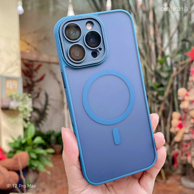** Ốp IP 12 Pro Max Likgus nhám magsafe bảo vệ cam viền màu