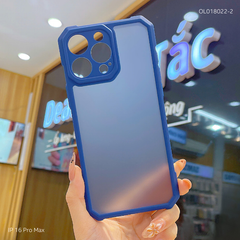 Ốp IP 16 Pro Max lưng nhám viền màu chống sốc