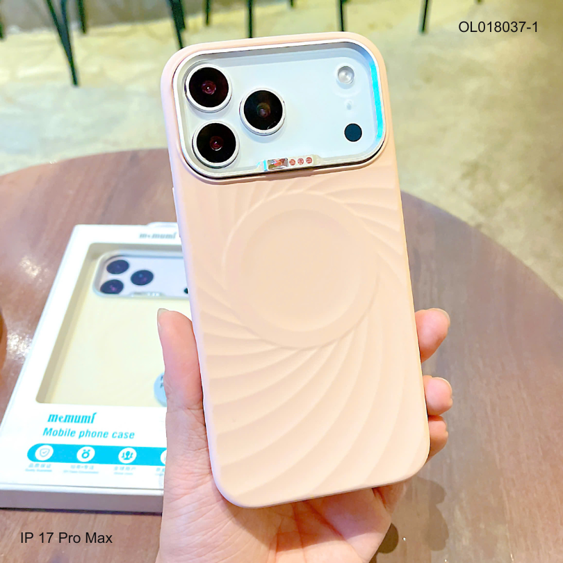 ** Ốp IP 17 Pro Max Memumi silicon chống bẩn vân xoắn magsafe