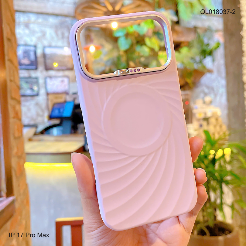 ** Ốp IP 17 Pro Max Memumi silicon chống bẩn vân xoắn magsafe