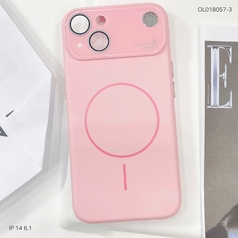 Ốp IP 14 6.1 Likgus nhám magsafe phối camera mùi hương