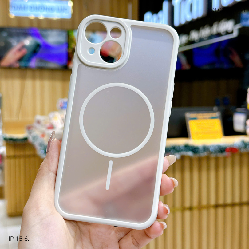 Ốp IP 15 6.1 Likgus lưng nhám magsafe viền tản nhiệt