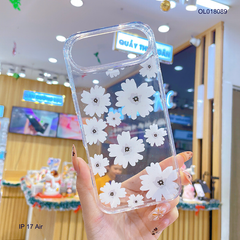 ** Ốp IP 17 Air Dfans lưng hoa viền dẻo