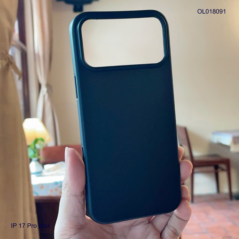 ** Ốp IP 17 Pro Max Likgus dẻo vân da đen trơn