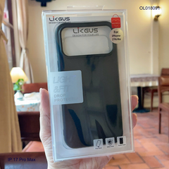 ** Ốp IP 17 Pro Max Likgus dẻo vân da đen trơn