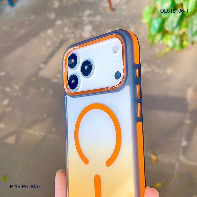 ** Ốp IP 17 Pro Max Hoda Multicolor magsafe loang màu