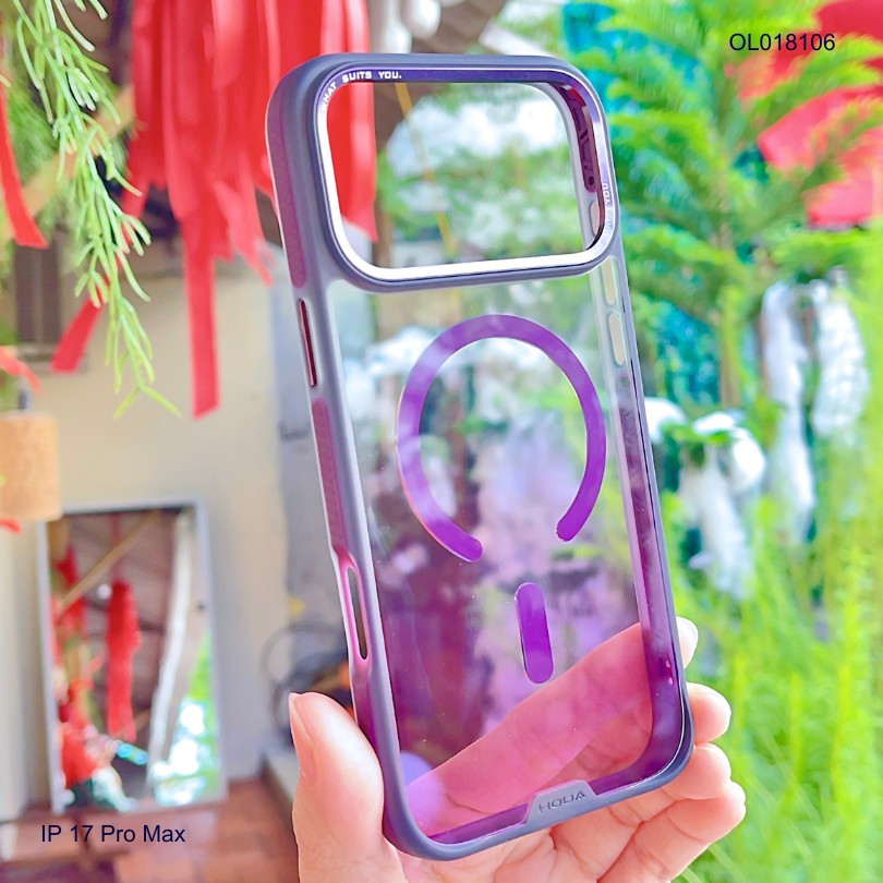 ** Ốp IP 17 Pro Max Hoda Multicolor magsafe loang màu