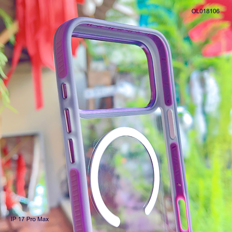 ** Ốp IP 17 Pro Max Hoda Multicolor magsafe loang màu
