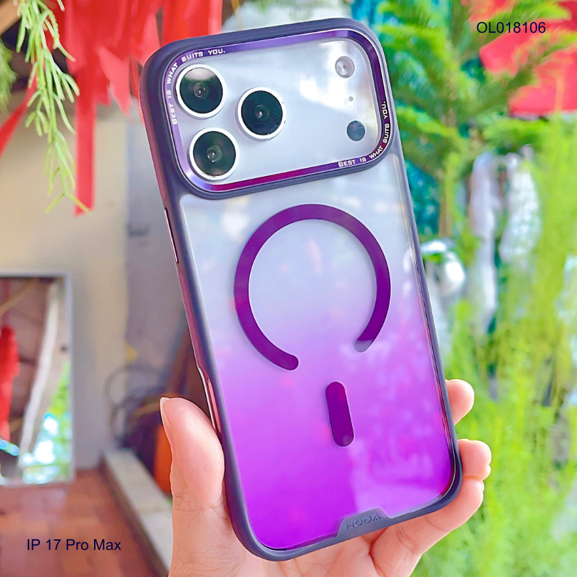 ** Ốp IP 17 Pro Max Hoda Multicolor magsafe loang màu
