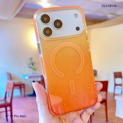 ** Ốp IP 17 Pro Max Ravaka nhũ kim tuyến magsafe loang màu