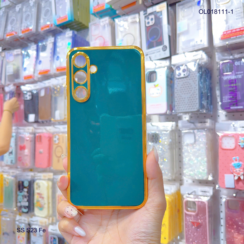 Ốp SS S23 Fe full màu bóng viền xi